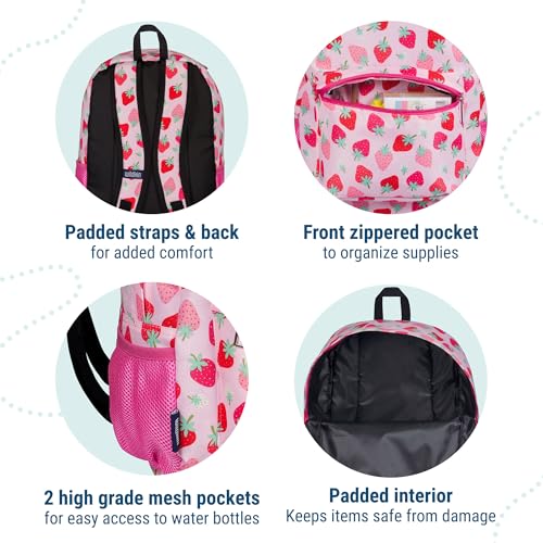 Wildkin 16-inch Kids Backpack – Durable, Padded & Spacious School Bag for Boys & Girls - Strawberry Patch - color: Strawberry Patch