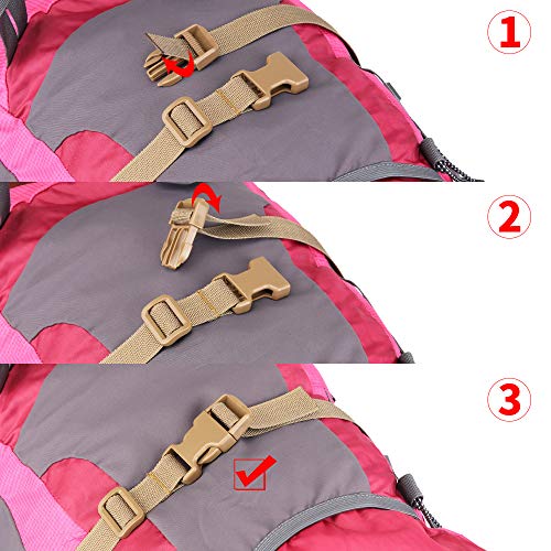MAGARROW 78" x 1" Strap Buckle Packing Straps Adjustable 1-Inch Belt - color: Khaki 6.5 feet Long (4-PCS)