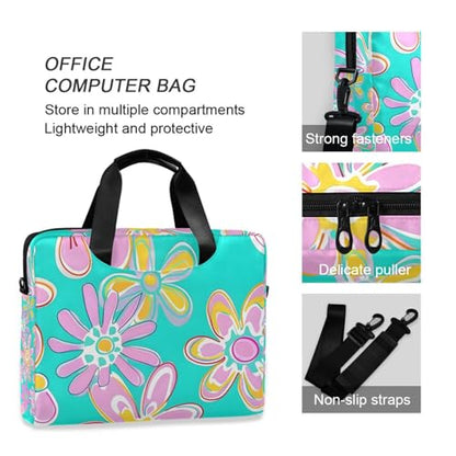 JIPONI Laptop Bag For Women Men, 15.6 16 IN Tote Work bags, Briefcase Messenger Computer Case 01 - color: Multi 9