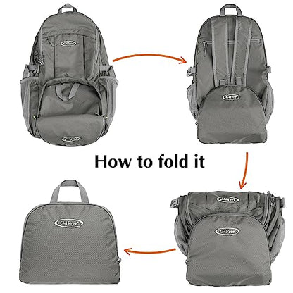 G4Free 40L Lightweight Packable Hiking Backpack, Waterproof Travel Daypack - color: Grey