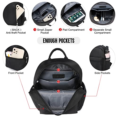 LOVEVOOK Backpack for Women Light Weight Waterproof Backpack Purses Daily Backpack… | Light Weight - color: Black