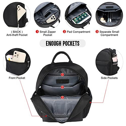 LOVEVOOK Backpack for Women Light Weight Waterproof Backpack Purses Daily Backpack… | Light Weight - color: Black