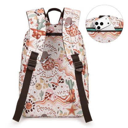 Montana West Backpack for Women Western Travel Backpack Purse Casual Daypack for Laptop College - color: Aztec Cactus