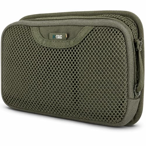M-Tac Mesh Organizer Pouch with Hook & Loop Backing, EDC Tactical Admin Pouch, Backpack Organizer Insert, Small Gear Utility Bag - color: Ranger Green