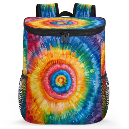 Insulated Cooler Backpack Portable Soft Cooler Bag Ice Chest Backpack for Camping Beach Picnic Lunch Work Travel - color: Multicolor 17