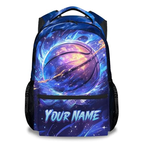 Backpack for Boys, Personalized Basketball Backpacks for Kids, Elementary School Bag for Teens, 17" Custom Bookbag with Name - color: Color-2