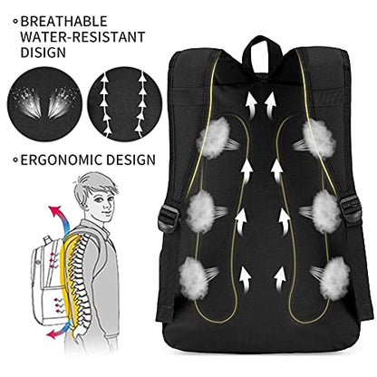 rickyh style School Backpack Travel Bag for Men & Women Lightweight College Back Pack with Laptop Compartmen - color: 04graffiti Black