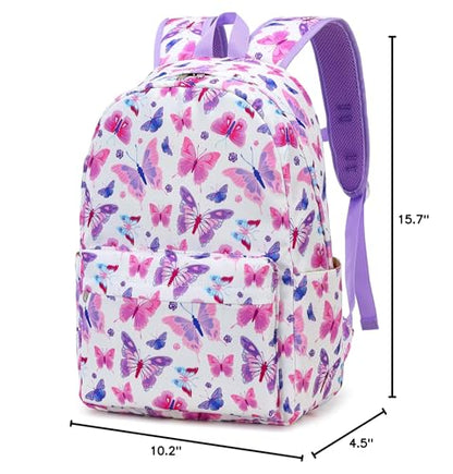 CAMTOP Preschool Backpack for Kids Girls Butterfly Toddler Backpacks Kindergarten School Bookbags(Age 3-8, Colorful Butterfly) - color: Green Butterfly28