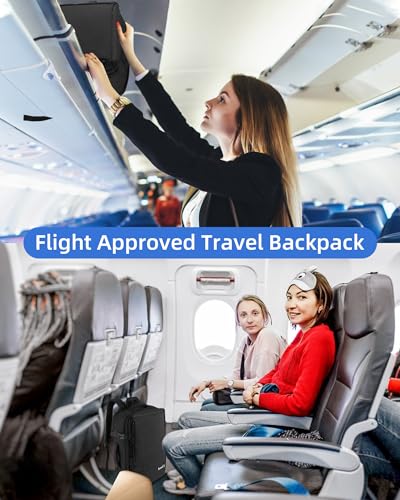 Large Travel Backpack for Men Women, 40L Carry On Backpack Flight Approved, 17.3 Inch Laptop Backpack, TSA Water Resistant Business Weekender Luggage Personal Item Bag