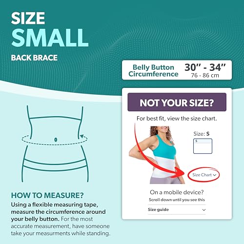 BraceAbility Lower Back Pain Brace - Wraparound Lumbar Support Belt for Herniated or Bulging Discs Treatment, Pinched Nerve Relief, Degenerative Disc Disease and Hip Strains for Men and Women (S) - size: S