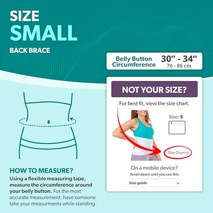 BraceAbility Lower Back Pain Brace - Wraparound Lumbar Support Belt for Herniated or Bulging Discs Treatment, Pinched Nerve Relief, Degenerative Disc Disease and Hip Strains for Men and Women (S) - size: S
