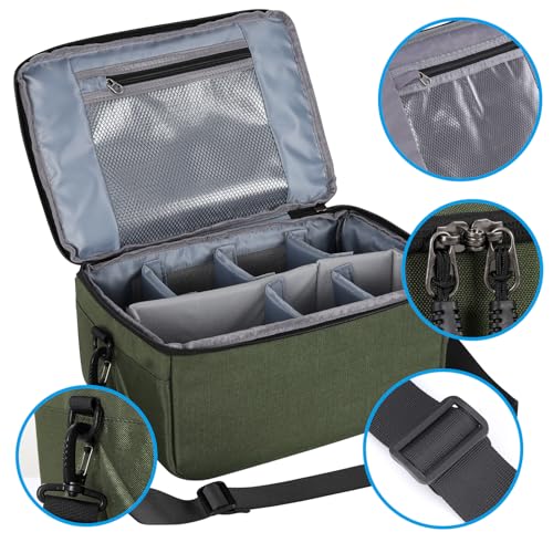 Koolertron Dslr Camera Insert Bag Purse Universal Liner Lens Pouch Partition Protective Cover Waterproof Sleeve for Cannon/Nikon/Sony (Green) - color: Green