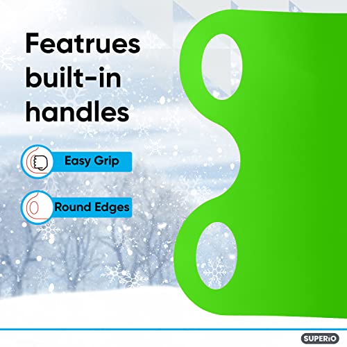 Superio Snow Slider Mat, Flexible Snow Sled Flying Carpet, Roll up Sleds for Kids 36" / Adults 54" Lightweight Plastic Snowboard Sled, 1 Pack - color: Green, size: 36"
