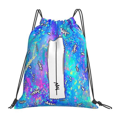 Drawstring Backpack Bag Sport Gym Sackpack Initial Blue Draw String Cinch Bags Bulk String Backpack Storage Bag for Women Men Letters I - color: Letters I