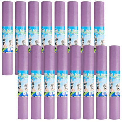 3 mm Thick Yoga Mat Bulk, Non Slip Exercise Workout Fitness Pad for Women Men, Gym Home Yoga Pilates, Easy to Clean, Sturdy PVC - color: Smoky Purple