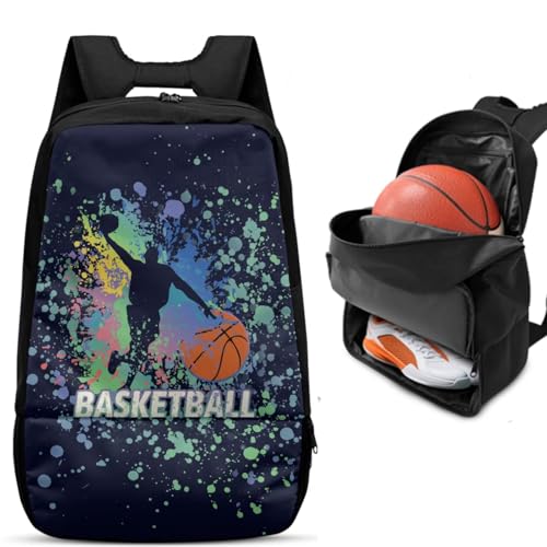 Basketball Backpack With Separate Ball Compartment And Shoes Fit Basketball Volleyball Football - color: Hoopster