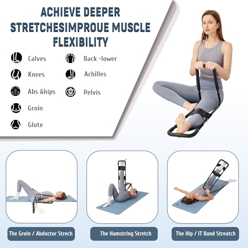Hamstring Stretcher for Knee Extension & Pain Relief, Adjustable Low Back, Calf, Leg & Hip Stretching Device for Flexibility, ACL Surgery Recovery Physical Therapy Equipment - Upgraded 2025 - style: Upgraded