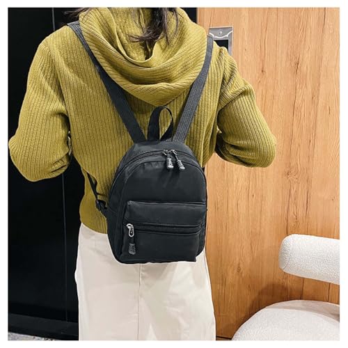 Small Backpack for Women and Girls, Mini Backpack Purse Stylish Lightweight Backpacks Casual Womens Backpacks with 2 Pockets (Black) - color: Black