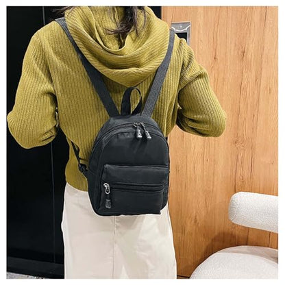 Small Backpack for Women and Girls, Mini Backpack Purse Stylish Lightweight Backpacks Casual Womens Backpacks with 2 Pockets (Black) - color: Black