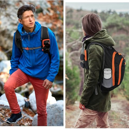 Esup 15L Small Hiking Backpack Foldable Lightweight Travel Day Pack Packable Camping Backpack for Women Men (Black) - color: Black