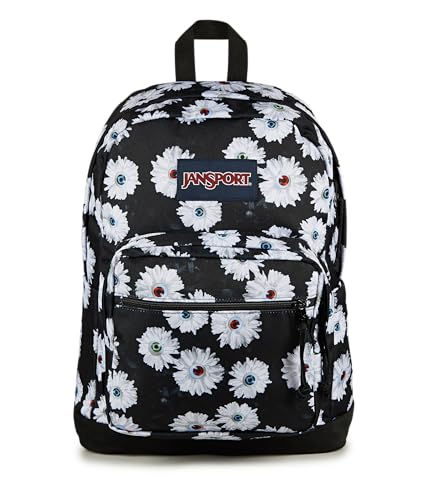 JanSport Right Pack Backpack - Durable Daypack with Padded 15" Laptop Sleeve, Spacious Main Compartment & Integrated Water Bottle Pocket, Eyeball Blossom - color: Eyeball Blossom