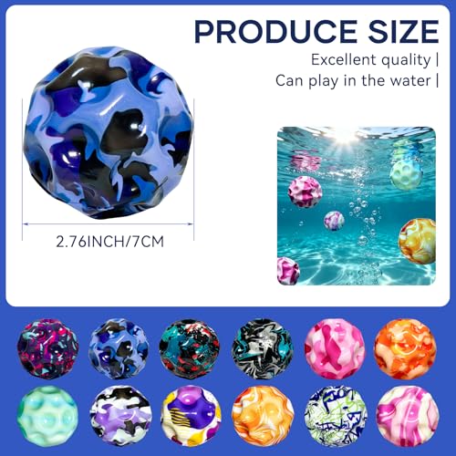 12 Pack Moon Bouncy Balls Super High Jumping Extreme Bouncing Ball, Super High Bouncing Ball, Children's Sensory Ball, Athlete Training