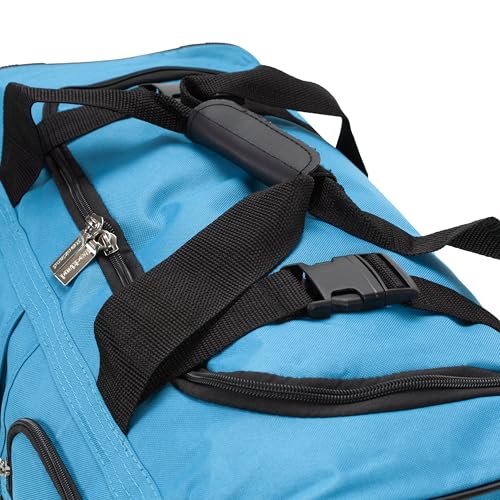 Rockland Rolling Duffel Bag, Black, 22" - color: Turquoise, size: 22"