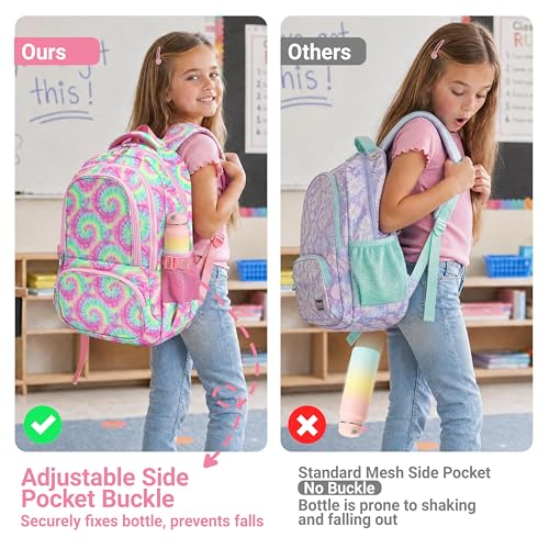 BLUEFAIRY Kids Backpacks for Boys Girls Ages 6-8 8-12 Elementary Middle School Backpack 17 Inch Back to School Bookbag with Laptop Compartment Mochilas Escolares para Niños Niñas (Spiral Colorful) - color: Spiral Colorful