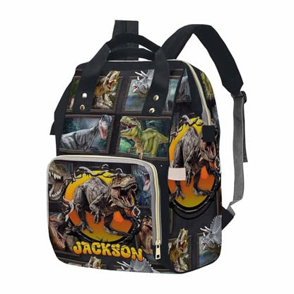 MyPupSocks Custom Dinosaur Diaper Bag Named with Love: Personalized Diaper Bag with Name - Ideal Travel Companion for New Moms Son Grandson - color: Style 7