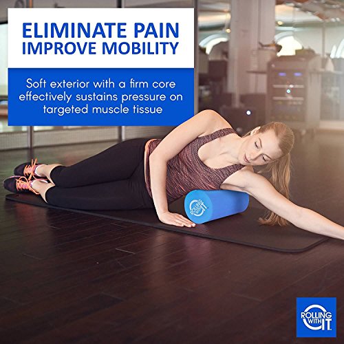 Rolling With It Foam Roller with High Density for Physical Therapy, Muscle Roller for Exercise and Muscle Recovery, Eco-Friendly Back Roller, Firm and Smooth Surface Massage Roller, Select Your Size - size: 18 x 6 Inch