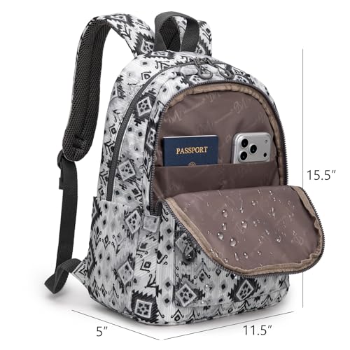 Montana West Backpack Purse for Women Western Aztec Backpack Purse Lightweight Casual Daypack for Travel - color: Black