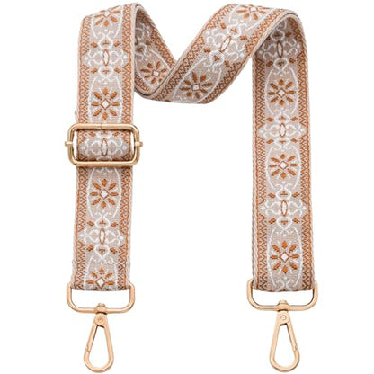 Replacement Purse Strap Shoulder Strap Adjustable Crossbody Strap for Women Crossbody Wide Shoulder Bag - color: Camel Star-gold Metal