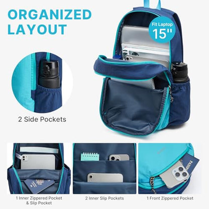 G4Free 15L Hiking Backpack Lightweight Small Daypack for Women Men - color: Blue