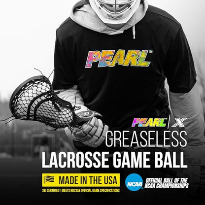 PEARL X Greaseless Lacrosse Balls by Guardian Innovations - Official Ball of NCAA Championships - Meets NOCSAE Standards and SEI/NCAA Certified - color: White, size: 3 Pack
