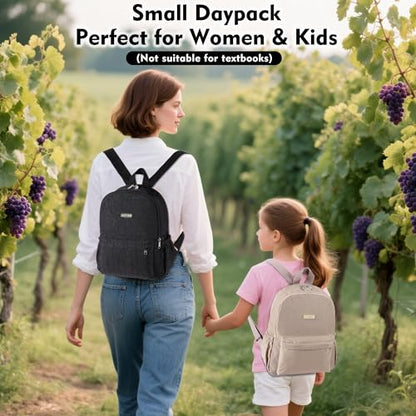 AOTIAN Lightweight Small Hiking Backpack for Women - Durable Water-Resistant Daypack for Travel, Camping & Outdoor Adventures - color: Black-small