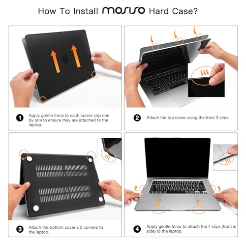 MOSISO Compatible with MacBook Air 15 inch Case M5 2026 M4 2025 M3 2024 M2 2023 A3448 A3241 A3114 A2941, Plastic Hard Shell Case&Puffy Sleeve Bag&Keyboard Skin&Webcam Cover&Screen Film, Bronze Brown - color: Bronze Brown