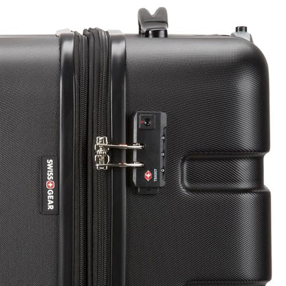 SwissGear 7366 Signature Hardside Expandable Luggage with Spinner Wheels, TSA Lock, Black, Checked-Large 27-Inch - color: Black, size: Checked-Large 27-Inch