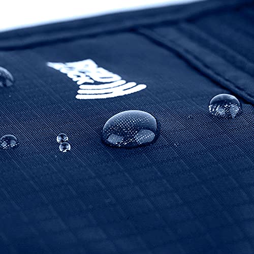 Travel Pouch Neck Wallet Family Passport Holder Organizer Case with RFID Blocking | Family Passport Holder - color: Navy Blue