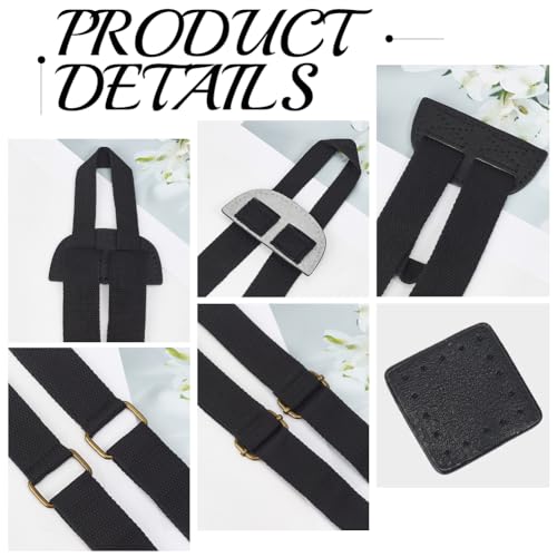 Backpack Straps Replacement Adjustable PU Leather Canvas Shoulder Strap Sewing Mount Belts for Backpacks Rucksack Daypack Laptop Back Pack Business Work Bag Travel Study DIY Craft(Brown) - color: Black