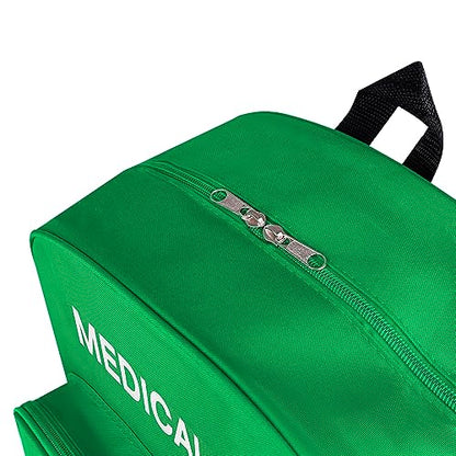Red First Aid Bags Empty First Aid Backpack Empty Medical Storage Bag for First Aid Kits Pack Emergency Hiking Backpacking Camping Cycling Riding Climbing Travel Car (Green) - color: Green