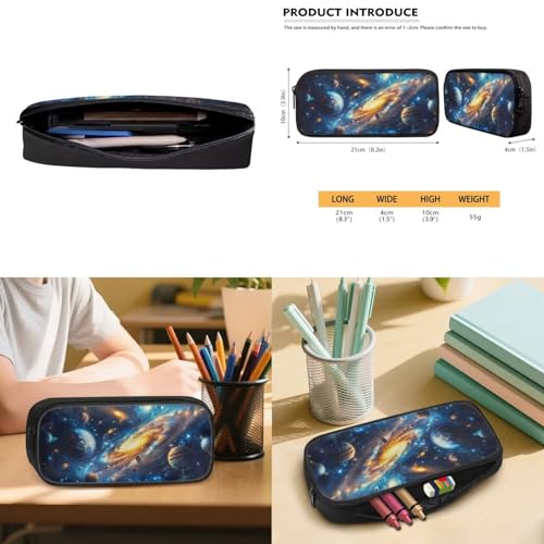 Galaxy Backpack for Boys Kids Backpacks with Lunch Box Pencil Case and Water Bottle Sleeve 4PCS Set Preschool Backpack for Boys 17 Inch Large Capacity School Bag with Front Pocket - color: Galaxy