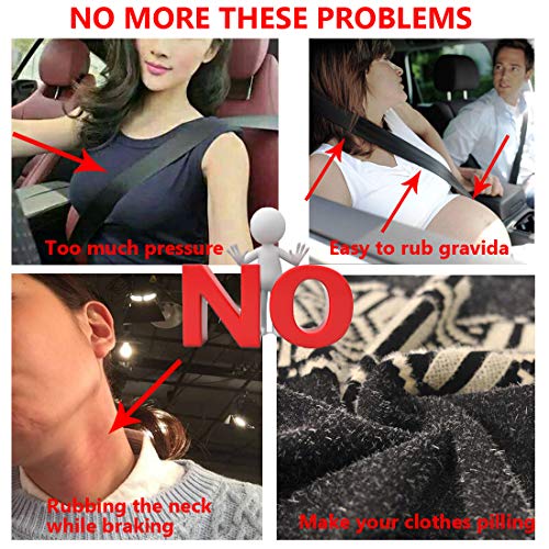 MIRKOO Car Seat Belt Cover Pad, 2-Pack Soft Car Safety Seat Belt Strap Shoulder Pad for Adults and Children, Suitable for Car Seat Belt, Backpack, Shoulder Bag, Laptop Computer Bag