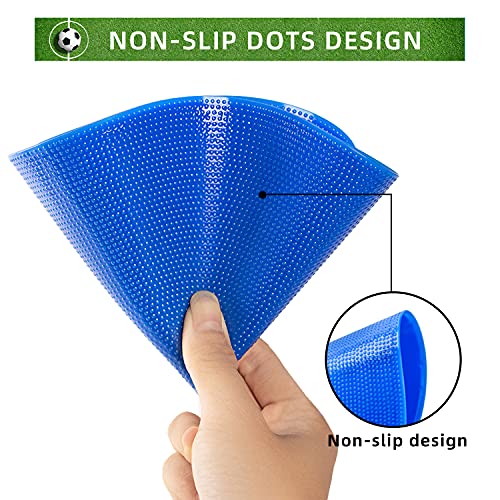 Poly Spot Markers 4inch/9 inch Non-Slip Rubber Agility Markers Flat Field Cones Floor Dots for Football, Soccer, Basketball Training Markers, School Activities, Exercise Drills, Social Distancing - style: 9inch 1-10(PVC)