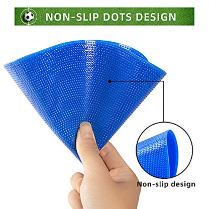 Poly Spot Markers 4inch/9 inch Non-Slip Rubber Agility Markers Flat Field Cones Floor Dots for Football, Soccer, Basketball Training Markers, School Activities, Exercise Drills, Social Distancing - style: 9inch 1-10(PVC)