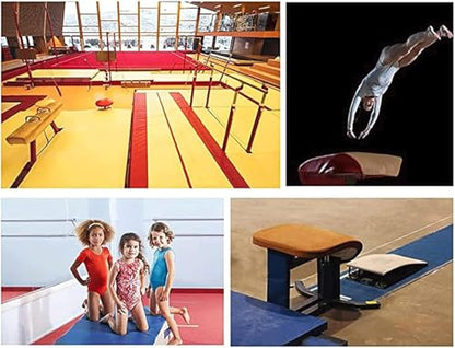 Heavy Gymnastics Springboard, Auxiliary Springboard for Gymnastics and Vault Training, 9 Steel Springs, Suitable for Hardwood Anti Slip Springboard in Gyms, Schools, and Martial Arts Gyms - color: blue