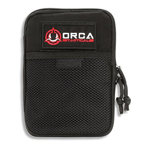 ORCA TACTICAL MOLLE EDC Utility Pouch, Compact Gadget Organizer, Tool & Tech Pouch for Travel, Small Bag, Pocket Notebook, Men’s Accessories - color: Black