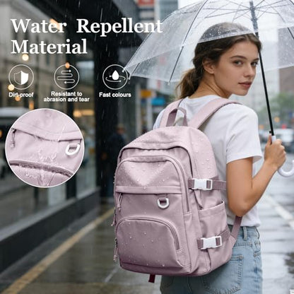 Lightweight College Backpack for Women Men Cute School Bag for Teens Girls Boys High School Backpack for Students Waterproof Casual Daypack Backpack（Purple） - color: A6-purple