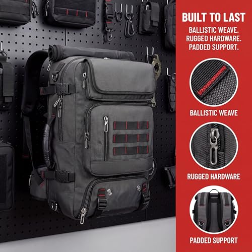 Travel Backpack with Shoe Compartment, Large Carry On Laptop Backpack, Water Resistant Weekender Bag for Men Women (Grey, Grey) - color: Grey
