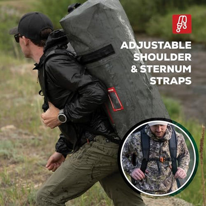 Uncharted Supply Co. The Vault Waterproof Duffel Bag - Airtight bag with Backpack Straps, Carry-On Size, Perfect for travel, boating, camping, recreation. (Black, 100L) - color: Black, size: 100L