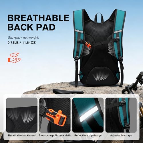Ultra-Light Soft Daypack 15L/20L, Cushioned Breathable Back Panel Backpack, Lightweight Packable Travel Backpack (Green, 15L) - color: Green, size: 15L